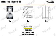 Opravná sada, píst/vložka válce NÜRAL 88-136500-00