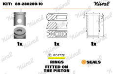 Opravná sada, píst/vložka válce NÜRAL 89-280200-10
