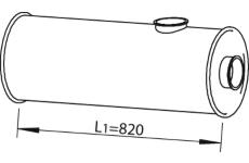 Střední-/zadní tlumič výfuku DINEX 18330