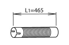 Zvlněná trubka, výfukový systém DINEX 21127