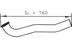 trubka výfuku DINEX vstupní 1. díl DAF 45