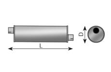Střední-/zadní tlumič výfuku DINEX 21312