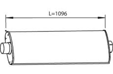 Stredný/zadný tlmič výfuku DINEX 28312