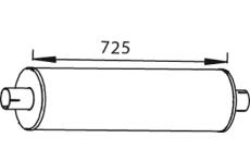 Střední-/zadní tlumič výfuku DINEX 28322