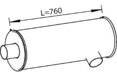 Střední-/zadní tlumič výfuku DINEX 28434