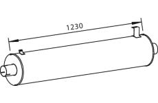Střední-/zadní tlumič výfuku DINEX 28435