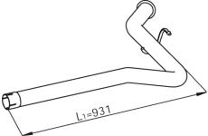 Výfukové potrubie DINEX 28625