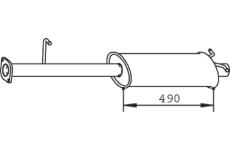 Střední tlumič výfuku DINEX 32312