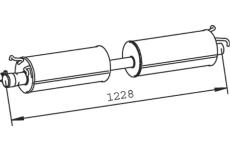Střední tlumič výfuku DINEX 32328