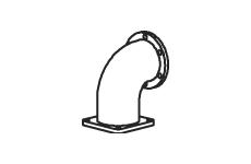 trubka výfuku DINEX koleno od turba MAN TGA