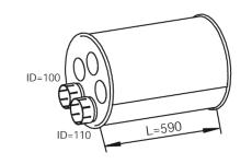 Střední tlumič výfuku DINEX 49378