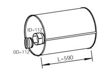 Střední tlumič výfuku DINEX 49393