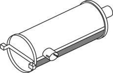 Střední-/zadní tlumič výfuku DINEX 50433