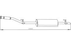 Zadní tlumič výfuku DINEX 50481