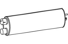 Stredný/zadný tlmič výfuku DINEX 51328