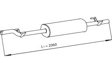 Stredný tlmič výfuku DINEX 56320