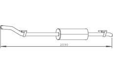 Střední tlumič výfuku DINEX 56322