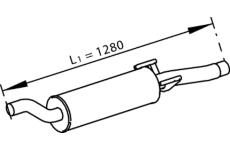 Stredný tlmič výfuku DINEX 56352