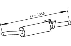 Střední tlumič výfuku DINEX 56354