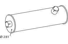 Stredný/zadný tlmič výfuku DINEX 64446