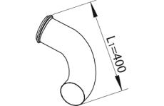 trubka výfuku koleno DINEX 400mm RENAULT