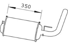 Zadní tlumič výfuku DINEX 66323