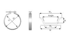 Svěrná objímka, výfukový systém DINEX 68835