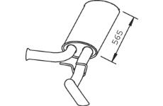 Zadní tlumič výfuku DINEX 73307