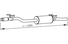 Střední tlumič výfuku DINEX 74308