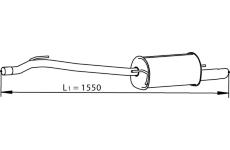 Zadní tlumič výfuku DINEX 74321