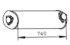 Střední tlumič výfuku DINEX 74331