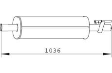 Střední tlumič výfuku DINEX 74346