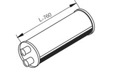 Stredný tlmič výfuku DINEX 80447