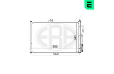 Kondenzátor, klimatizace ERA 667007