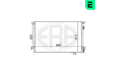 Kondenzátor, klimatizace ERA 667012