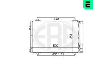 Kondenzátor, klimatizace ERA 667013