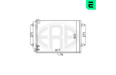 Kondenzátor, klimatizace ERA 667044