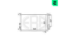 Kondenzátor, klimatizace ERA 667045