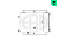 Kondenzátor, klimatizace ERA 667078
