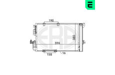Kondenzátor, klimatizace ERA 667082