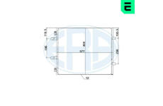 Kondenzátor, klimatizace ERA 667257