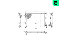 Chladič, chlazení motoru ERA 673497