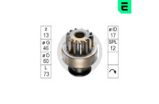 Volnobezny prevod, starter ERA ZN0134