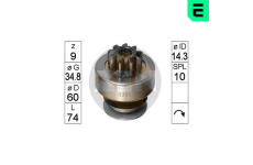 Volnobezny prevod, starter ERA ZN0366