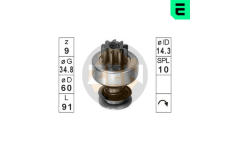 Volnobezny prevod, starter ERA ZN0367