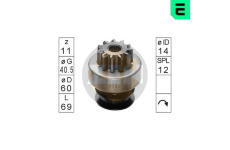 Volnobezny prevod, starter ERA ZN0580