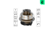 Volnobezny prevod, starter ERA ZN0805