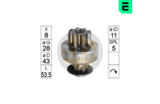 Volnobezny prevod, starter ERA ZN0808