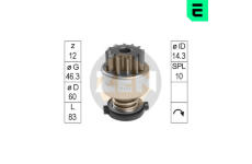 Volnobezny prevod, starter ERA ZN1160