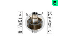 Volnobezny prevod, starter ERA ZN1211